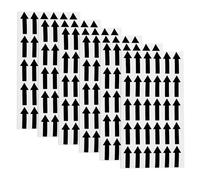 YOKIVE 6 Sheet / 180 Pcs Small Arrow Stickers, Inspections Defect Indicator PET Self Adhesive for Industrial Working, Defect Marking, Packaging (Black, 1.2x0.5-inch)