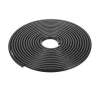 YOKIVE 7.5m Rubber Edge Trim with Metal Clips, U Channel Edge Guard Protector PVC Weather Stripping Fit 1.2 to 6.4 mm for Cars Doors Fenders Ships Mirror Frames, Black