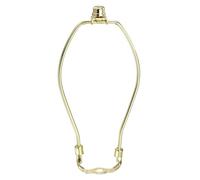 YOKIVE 8.5 Inch Lamp Harp, Detachable Lamp Shade Holder with 3/8 Standard Saddle and Finial Heavy Duty Bracket for Table Floor Standing, Golden