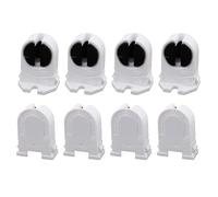 YOKIVE 8 Pcs Fluorescent Light Holder, T5 Lamp Socket G5 Base Bi-Pin Socket Light Replacement Parts, Great for Home, Office (White, 2A, AC 500V)