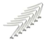 YOKIVE 8 Pcs Kayak Paddle Snaps, Pole Push Button Spring Clip Steel Hollow Button Locking Tubes Single Pin Great for Camping, Umbrellas (Silver, 0.43x0.24-Inch)