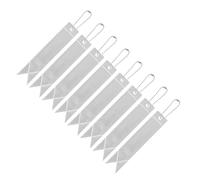 YOKIVE 8 Pcs Reflector Pendant, Reflective Tag Keychain Gear Strips, Great for Outdoor, Sports (White, 6 x 1-Inch)