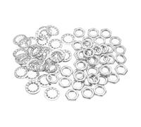 YOKIVE 80 Pack Lamp Tubes Thread Nuts, M10 Screws Threaded Hexagon Nuts Fastener with Washers, Great for Ceiling Lights DIY Projects