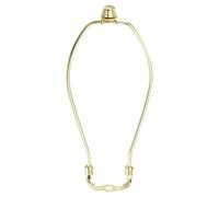 YOKIVE 9 Inch Lamp Harp, Detachable Lamp Shade Holder with 3/8 Standard Saddle and Finial Heavy Duty Bracket for Table Floor Standing Lamps, Golden