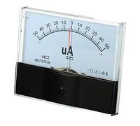 YOKIVE Analog Panel Ammeter, 44C2 Ampere Meter Current Tester, Great for Office, Art, Home, Daily Use (DC 50-0-50uA)