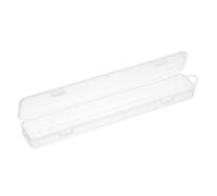 YOKIVE Art Supply Storage Organizer, Art Tool Box Craft Box Art Supplies with Buckle for Brushes Paints Stamps, Transparent, 12.8 x 1.38 x 2.24 Inch