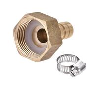 YOKIVE Barb Hose Fitting, Brass Barbed Air Hose Connector Adapter with Hose Clamp and Spacer, Great for Transporting Water Fuel (12mmxG3/4 Female)