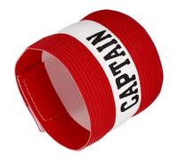 YOKIVE Captain Armband, Nylon Protective Arm Badge, Adjustable Flexibility, Great for Team Training, Competitions (Red, 11.8 x 3.5 Inch)