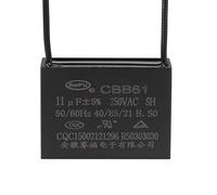 YOKIVE Ceiling Fan Capacitor CBB61, Metallized Polypropylene Film Capacitor Great for Fans Pumps Motors Running (11uF 250V AC 2 Wires 50/60Hz)