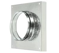 YOKIVE Duct Connector Flange, Galvanized Steel Air Ducting Mounting Plate with Rubber Gasket, Great for Heating Cooling Ventilation HVAC Exhaust Fan System(8 Inch, Silver Tone)