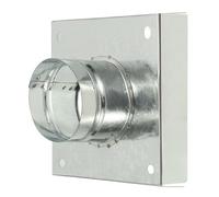 YOKIVE Duct Connector Flange, Square Galvanized Steel Air Ducting Mounting Plate, Great for Heating Cooling Ventilation HVAC Exhaust Fan System(3 Inch, Silver Tone)