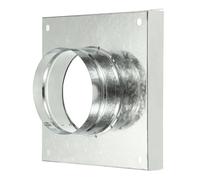 YOKIVE Duct Connector Flange, Square Galvanized Steel Air Ducting Mounting Plate, Great for Heating Cooling Ventilation HVAC Exhaust Fan System(6 Inch, Silver Tone)