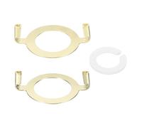 YOKIVE E27 E26 Lamp Harp Saddle Base, 1 Set 1.7"/1.4" (42mm/36mm) Lamp Harp Holder Base Lamp Harp Adapter with Non-Slip UNO Collar Ring Adapter for Threaded Base, Gold