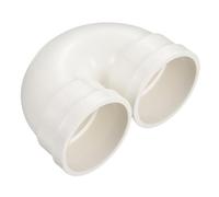 YOKIVE Elbow Pipe Fitting, P-Trap Union Joint Water Pipe U-Shaped Plumbing Connector, Great for Plumbing, Swimming Pool, Irrigation (White, 50mm ID)