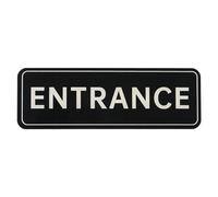 YOKIVE ENTRANCE Sign, Acrylic Self Adhesive Door Sign with Bigger Letters, Great for Hotel, Office, Restaurant (Black, 9 x 3 Inch)