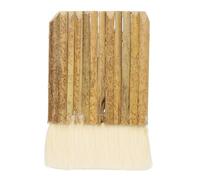YOKIVE Hake Brush, Bamboo Handle Painting Brush Sheep Hair Hake Paint Blending Brushes, Great for Pottery Painting Watercolor Dust Cleaning Ceramic, (White, 5.4x2.8 Inches)