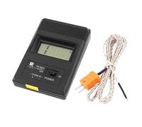 YOKIVE K-Type Digital Thermometer Temperature Reader Sensor, -50-1300C Thermometer with 300cm Cable, Great for Factory, Industry (Black, 11x7cm)