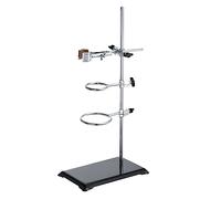 YOKIVE Laboratory Stand Set, Lab Support with Clamp Ring, Great for Chemistry Industrial Labs (20-inch Rod)