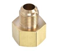 YOKIVE Pipe Fitting, Brass Tube Adapter Connectors, Great for Hydraulic Applications (3/8 SAE Flare Male & 1/2 SAE Female)
