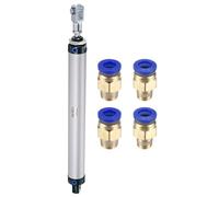 YOKIVE Pneumatic Air Cylinder, Double Action with Y Connector and Quick Fitting, Great for Punching Machine, Pneumatic System, Material Handling (MAL 32x250)