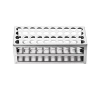 YOKIVE Tube Rack, 3 Layers 304 Stainless Steel Test Tube Rack Holder | Great for 15-18mm Lab Test Tube(Silver, 40-Sockets)