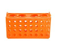 YOKIVE Tube Rack, 4 Ways Polypropylene Test Tube Rack Holder | Great for 0.5ml, 1.5ml, 1.8ml, 10ml, 15ml, 50ml Lab Test Tube(Orange, 80-Sockets)