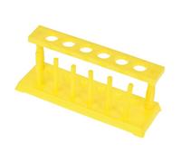 YOKIVE Tube Rack, 6 Pins Plastic Test Tube Rack Holder | Great for 19-21mm Lab Test Tube(Yellow, 6-Sockets)