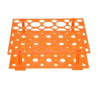 YOKIVE Tube Rack, PP Polypropylene Test Tube Rack Holder | Great for 0.5ml, 1.5ml, 1.8ml, 10ml, 15ml, 50ml Lab Test Tube(Orange, 50-Sockets)