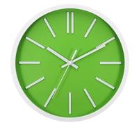 YOKIVE Wall Clocks, Battery Operated Silent Non-Ticking Round 3D Wall Clocks Modern Clock, Great for Office, Bedroom, Living Room, Decoration(White/Green, 12-Inch)