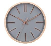 YOKIVE Wall Clocks, Operated Silent Non-Ticking Round 3D Wall Clocks Modern Clock, Great for Office, Bedroom, Living Room, Decoration(Rose Gold/Grey, 12-Inch)