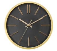 YOKIVE Wall Clocks, Operated Silent Non-Ticking Round 3D Wall Clocks Modern Clock, Great for Office, Bedroom, Living Room, Decoration(Gold Tone/Black, 12-Inch)