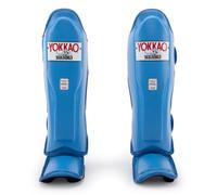 YOKKAO Matrix Muay Thai Kickboxing MMA Shin Guards with Knee Guards 100% Genuine Cowhide Leather (Blue Nobility, XXS)