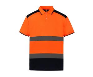 Yoko Adults Unisex Two Tone Short Sleeve Polo Shirt PC3958