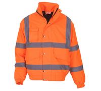 Yoko Bomber Jacket Waterproof Hi Vis Winter Warm High Viz Work Coat Pockets