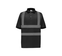 YOKO Hi-Vis 3 Button Placket Short Sleeve Polo Shirt