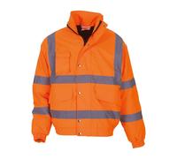 Yoko Hi-Vis Classic Bomber Jacket Waterproof Storm Flap Pockets