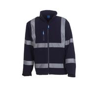 Yoko Hi-Vis Men's Softshell Jacket HVK09 - Waterproof Jacket Work Wear Fleece