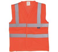 Yoko Hi-Vis Open Mesh Vest / Jacket (M) (Hi Vis Orange)
