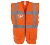 Yoko Hi-Vis Premium Executive/Manager Waistcoat / Jacket (L) (Hi Vis Orange)