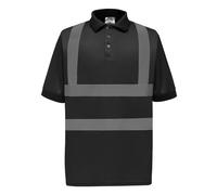 Yoko Hi-Vis Short Sleeve Polo Reflective Bands EN ISO20471 Class 3 UK
