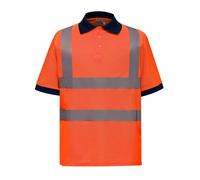 Yoko Hi-Vis Short Sleeve Polo Reflective Bands EN ISO20471 Class 3 UK
