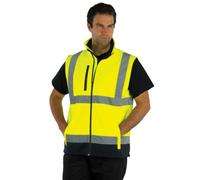 Yoko Hi Vis Softshell Bodywarmer Colour=Hi-Vis Yellow/Navy Size=L