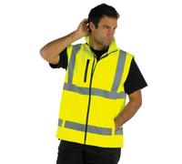 Yoko Hi Vis Softshell Bodywarmer Colour=Hi-Vis Yellow Size=2XL