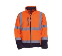 Yoko Hi-Vis Softshell Jacket Waterproof Breathable Workwear and Casual Use