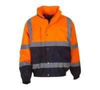Yoko Hi-Vis Two-Tone Bomber Jacket Waterproof EN ISO Class 3 Storm Flap