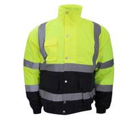 Yoko Hi-Vis Two Tone Bomber Jacket (3Xl) (Hi-Vis Yellow)