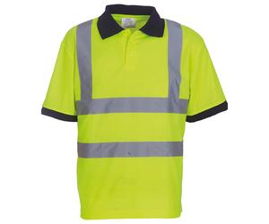 Yoko HVJ210-3M Mens(Unisex) Hi-vis short sleeve polo shirt