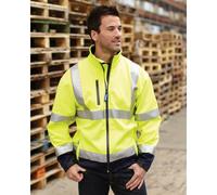 Yoko HVK09 Hi-Vis Sofshell Jacket Hi-Vis Yellow/Navy - Size: 2XL Colou 2XL