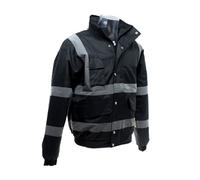 Yoko HVP211 Hi-Vis Bomber Jacket Black M Colour: Black, Size: M M