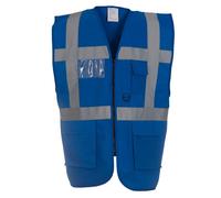 Yoko HVW801 Hi-Vis Executive Waistcoat Royal - Size: XL Colour: Royal, XL